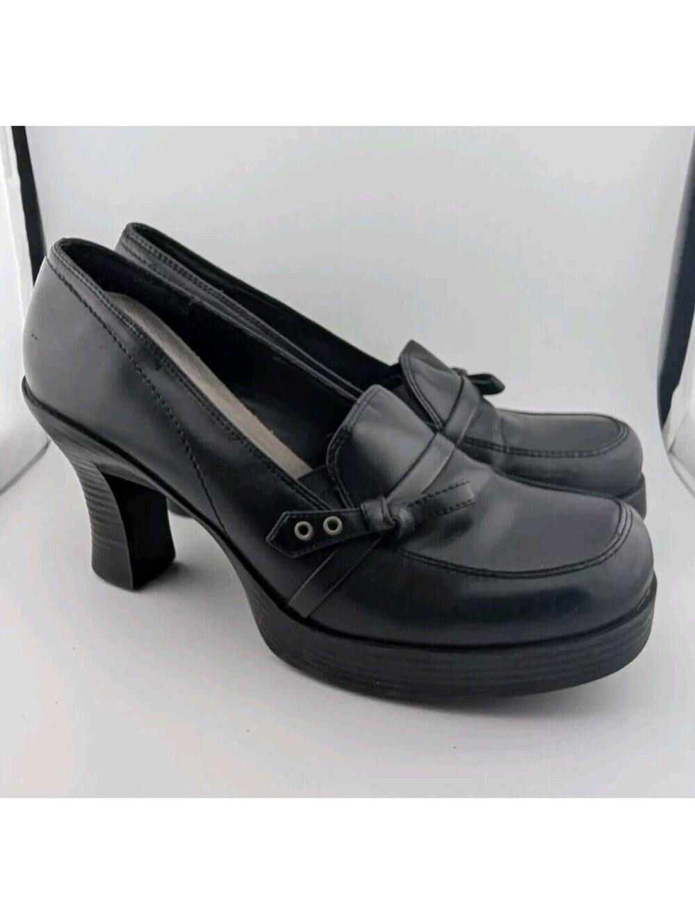 Xhilaration Size 10 Platform Loafers Black Y2k Vintage *See Description*